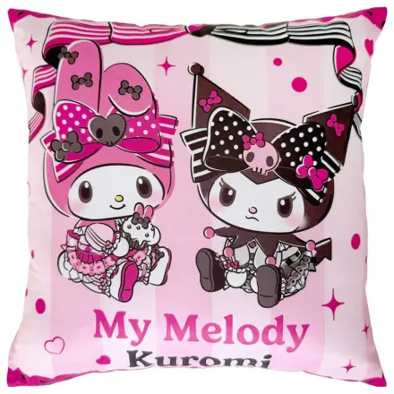 Sanrio Pink Black Party Series Pillow Kuromi & My Melody 35 x 35 cm  product photo