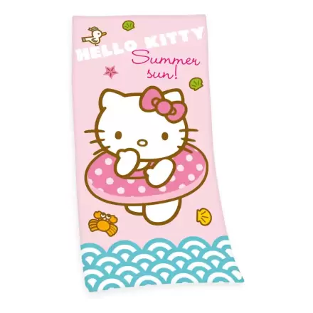 Sanrio Velour Hello Kitty Summer Sun towel 75 x 150 cm termékfotója