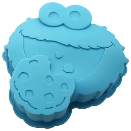 Sesame Street Silicone Baking Tray Cookie Monster blue product photo