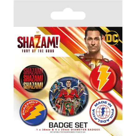 Shazam! Pin-Back Buttons 5-Pack Fury of the Gods product photo