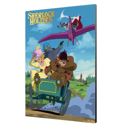 Sherlock Holmes Wooden Wall Art Sherlock vs Moriarty 35 x 50 cm product photo