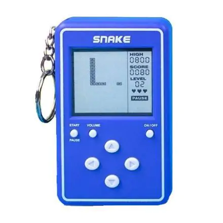 Snake Mini Retro Handheld Video Game Keychain product photo