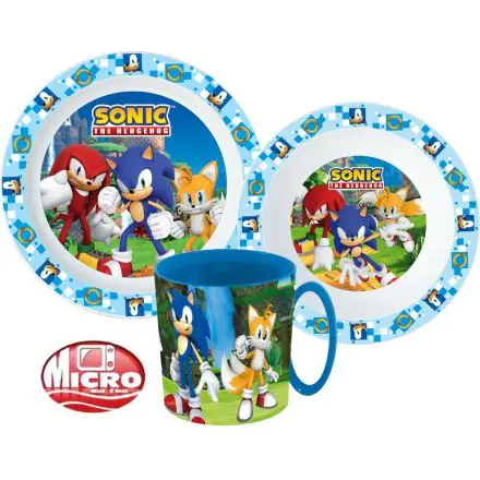 Sonic the Hedgehog dinnerware set, micro plastic set product photo