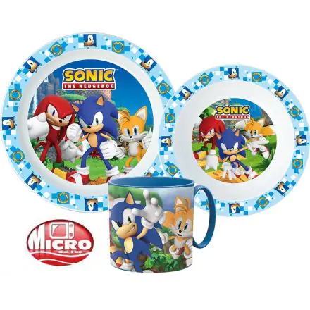 Sonic the Hedgehog dinnerware set, micro plastic set product photo