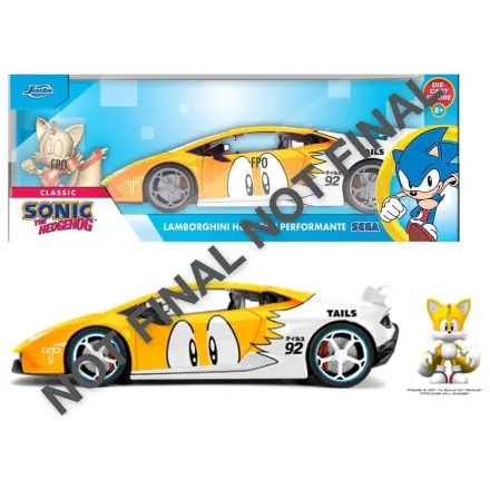 Sonic Diecast Vehicle 1:24 Tails Lamborghini Huracan 19 cm product photo