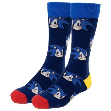 Sonic Face adult long socks 35/41 product photo