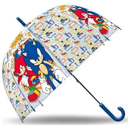 Sonic Gold Rings Kids Transparent Semi-Automatic Umbrella product photo