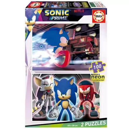Sonic Prime Neon puzzle 2x100pcs termékfotója