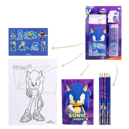 Sonic Prime Colouring stationery set termékfotója