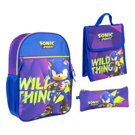 Sonic Prime backpack + lunch box + pencil case 42cm termékfotója