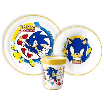 Sonic Rings Non-slip Dinnerware, Micro Plastic Set product photo