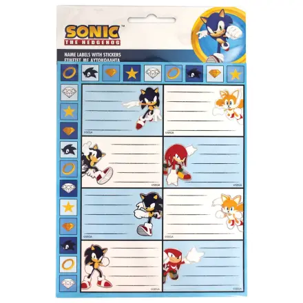 Sonic Rings Notebook Label Sticker Set of 16 product photo