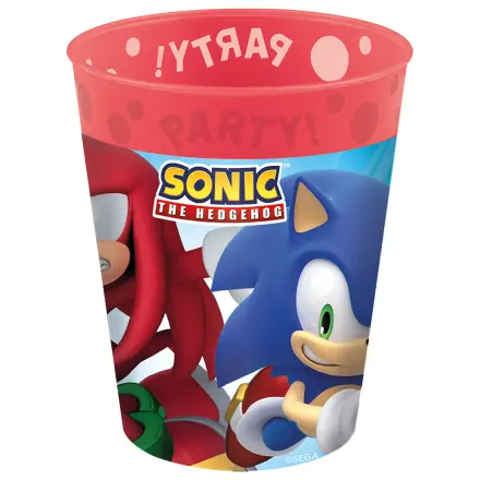 Sonic the Hedgehog Sega micro premium plastic cup set 4 pcs 250 ml product photo