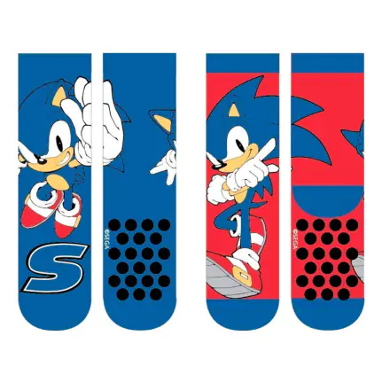 Sonic the Hedgehog pack 2 kids anti-slip socks product photo