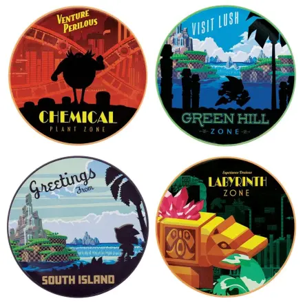 Sonic - The Hedgehog Coaster 4-Pack  product photo