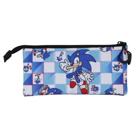 Sonic The Hedgehog Blue Lay triple pencil case termékfotója