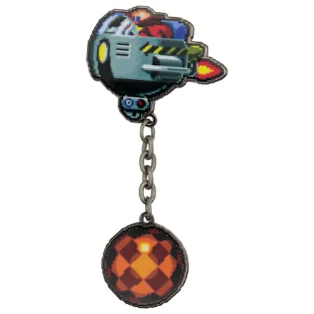 Sonic - The Hedgehog Pin Badge Dr. Eggman Egg Mobile Chained product photo