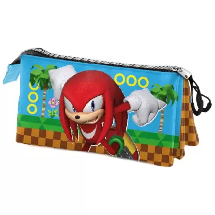 Sonic the Hedgehog Knuckles Run triple pencil case termékfotója