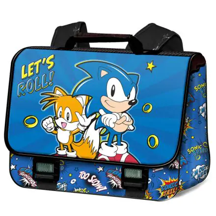 Sonic The Hedgehog Lets roll 3D backpack schoolbag product photo