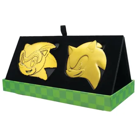 Sonic the Hedgehog Medallion Set 35th Anniversary Then & Now Limited Edition product photo