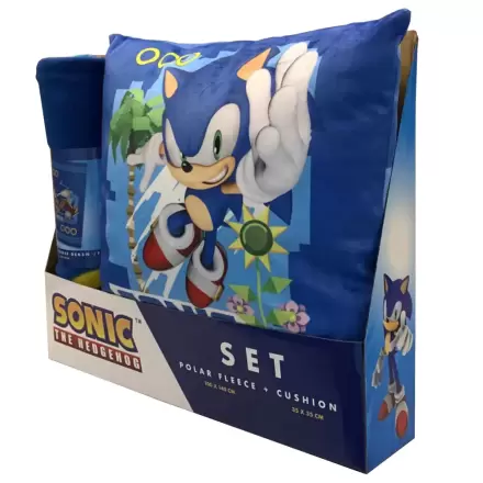 Sonic the Hedgehog polar blanket + cushion set termékfotója