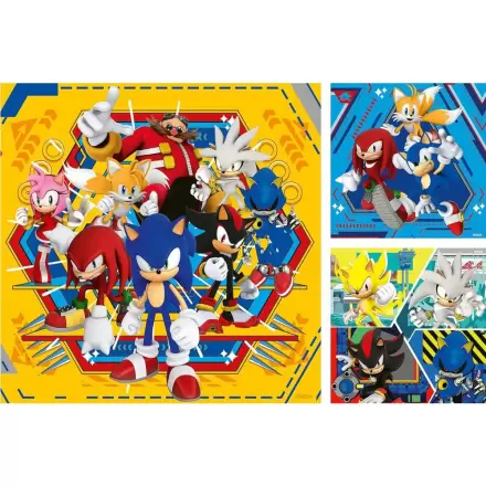 Sonic the Hedgehog puzzle 3x49pcs product photo