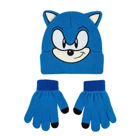 Sonic The Hedgehog hat and gloves set product photo