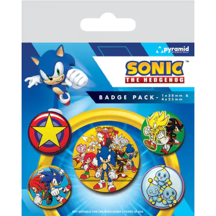 Sonic the Hedgehog Pin-Back Buttons 5-Pack Speed Team termékfotója