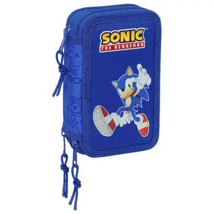Sonic the Hedgehog triple pencil case 37pcs product photo