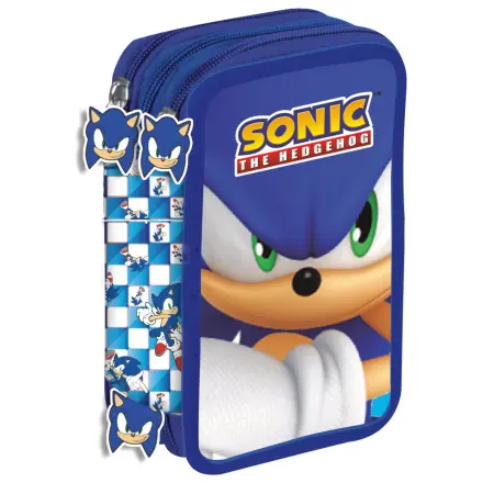 Sonic the Hedgehog triple pencil case product photo