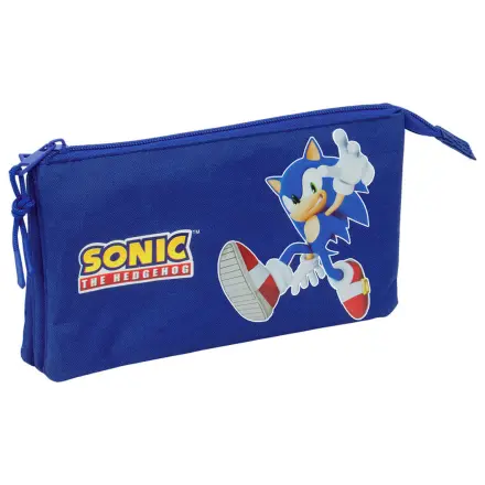 Sonic the Hedgehog triple pencil case product photo