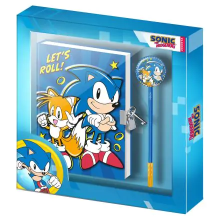 Sonic The Hedgehog Lets Roll set diary + pen product photo
