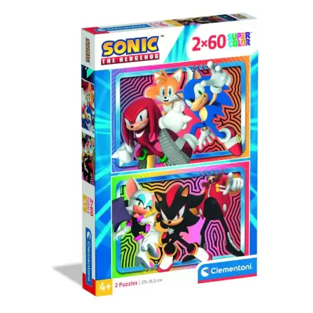 Sonic the Hedhehog puzzle 2x60pcs termékfotója