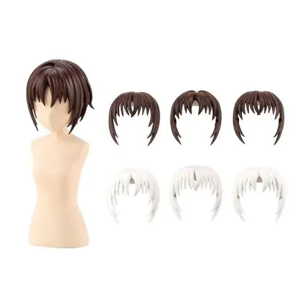 Sousai Shojo Teien Model Kit Accesoory Set 1/10 After School Short Wigs Type A White & Choco Brown product photo