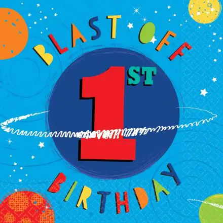 Space Napkins, 16 Count, 32.7*32.7 cm product photo