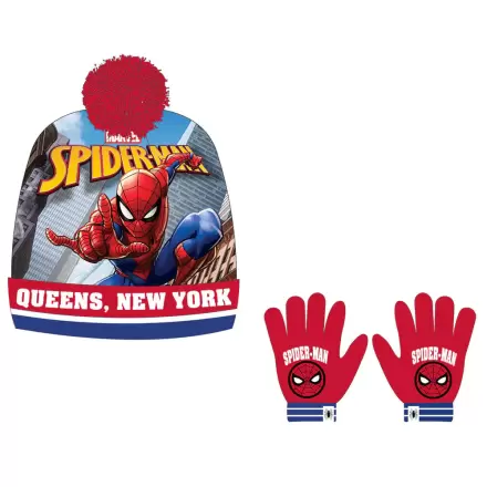 Marvel Spiderman hat and gloves set product photo