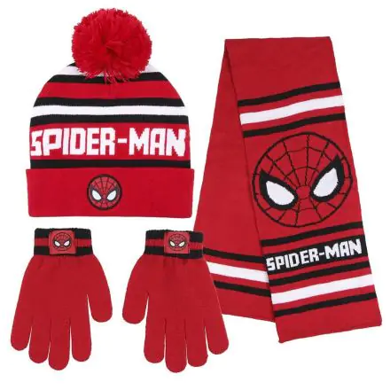Marvel Spiderman winter set scarf hat gloves product photo