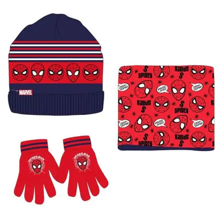 Marvel Spiderman winter set snood hat gloves product photo
