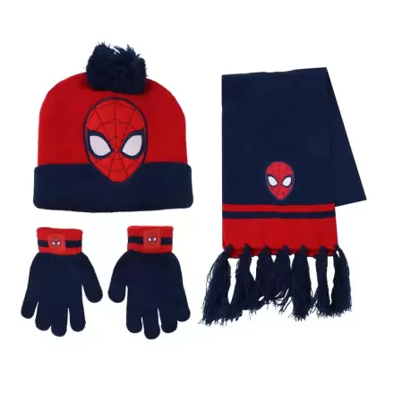 Marvel Spiderman winter set snood hat gloves product photo