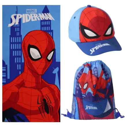 Marvel Spiderman towel + bag + cap set product photo