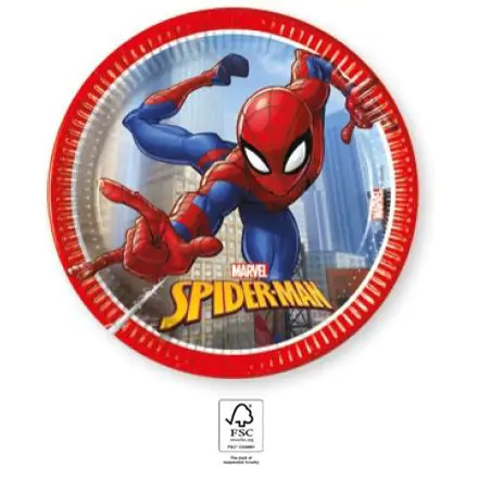 Spider-Man Crime Fighter, Spider-Man paper plates 8 pcs 20 cm FSC product photo