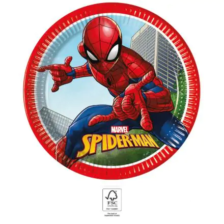 Spiderman Crime Fighter Paper Plates 8 pcs 23 cm FSC product photo