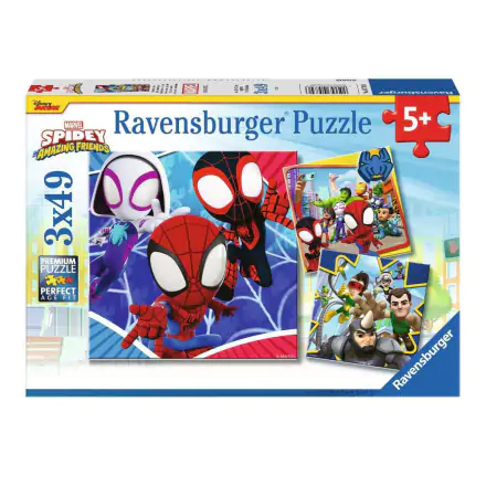 Spidey and His Amazing Friends Children's Jigsaw Puzzle (3 x 49 pieces) termékfotója