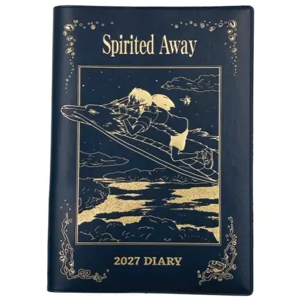 Spirited Away Diary Haku dragon & Chihiro blue gold foil product photo