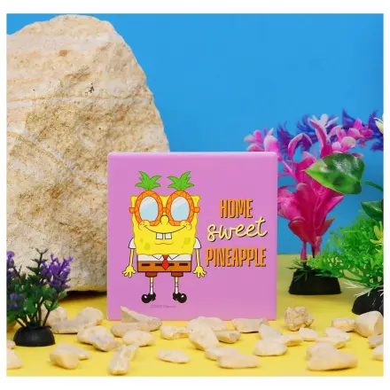 SpongeBob Home Sweet Pineapple Ceramic Square Coaster product photo