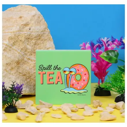 SpongeBob Spill The Tea Ceramic Square Coaster product photo