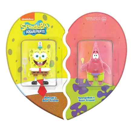 SpongeBob SquarePants ReAction Action Figure 2-Pack SpongeBob & Patrick BFF (Glitter) SDCC22 10 cm product photo