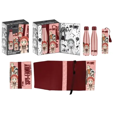 Spy x Family Steel Bottle, Sticker, Book Cover Gift Set Pink/Red product photo
