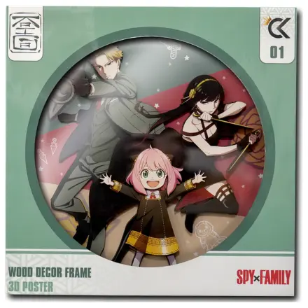 Spy x Family Loid, Yor & Anya Wood Decor Frame 3D Poster product photo