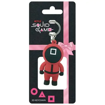 Squid Game 3D Rubber Keychain Square Guard 6 cm product photo